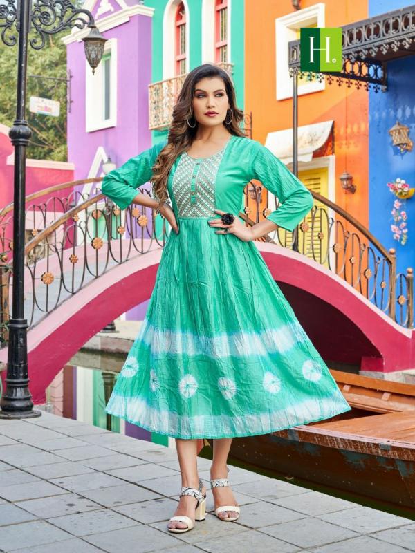 Hirwa Suhana Festive Wear Embroidery Kurti Collection